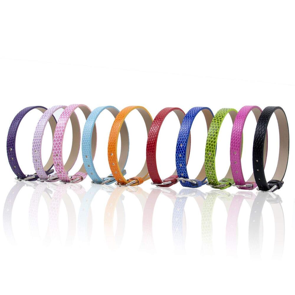5851 20 Pack 8mm Wristbands Bracelets for Slide Letters Mix Colors Jewelry